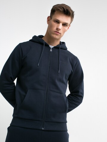 BIG STAR Zip-Up Hoodie 'Leonadar' in Blue