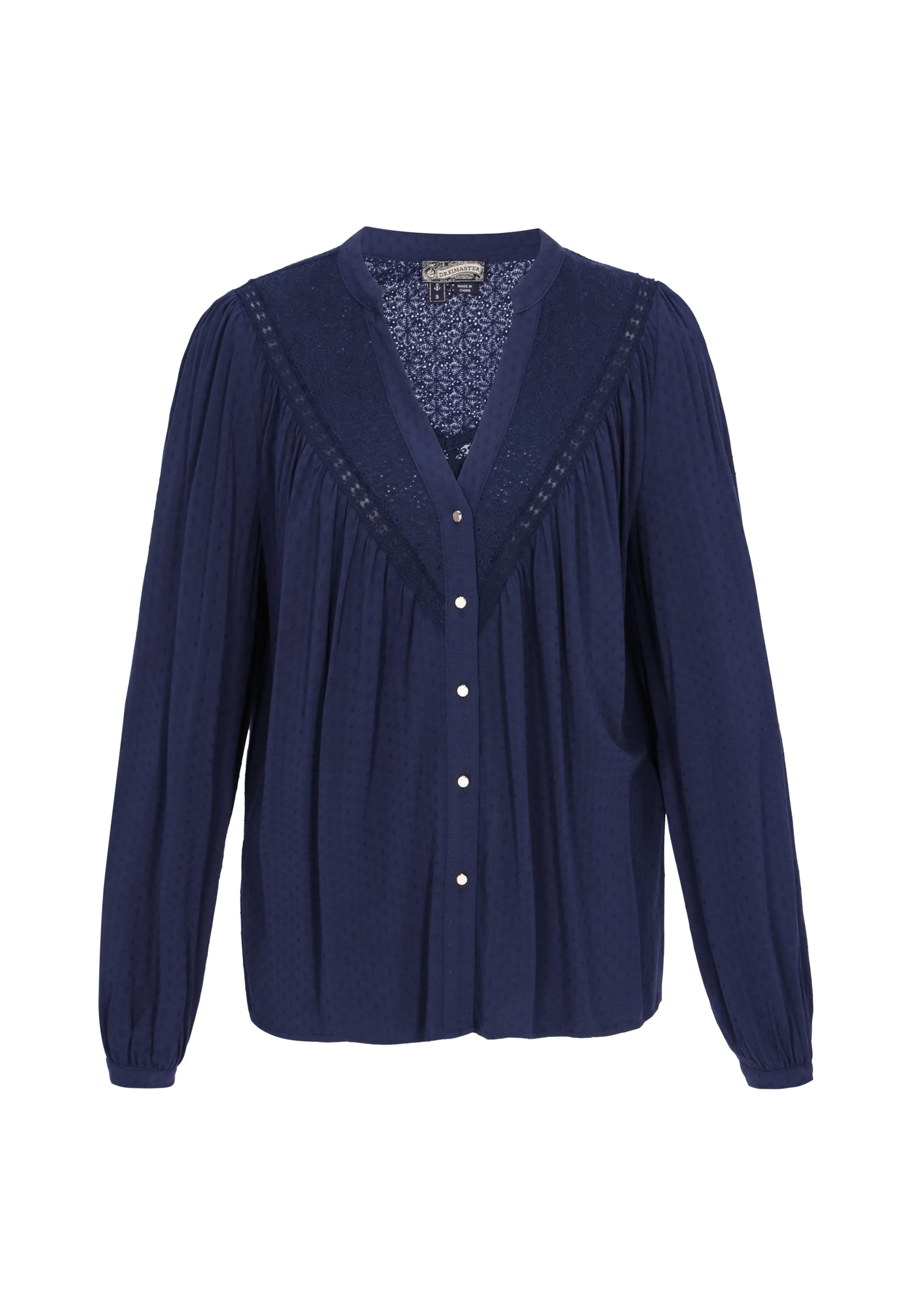 DreiMaster Vintage Blouse in Blue: front