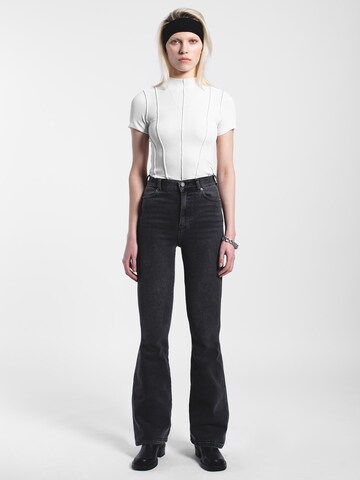 Dr. Denim Skinny Jeans 'Moxy High Flare' in Grey