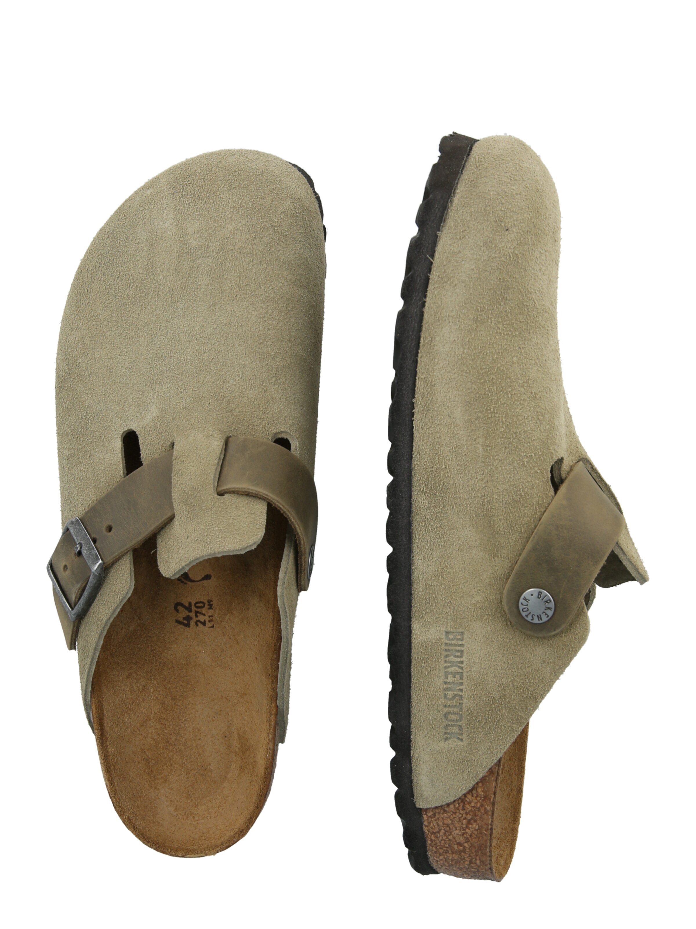 BIRKENSTOCK Klapki 'Boston' w kolorze zielony