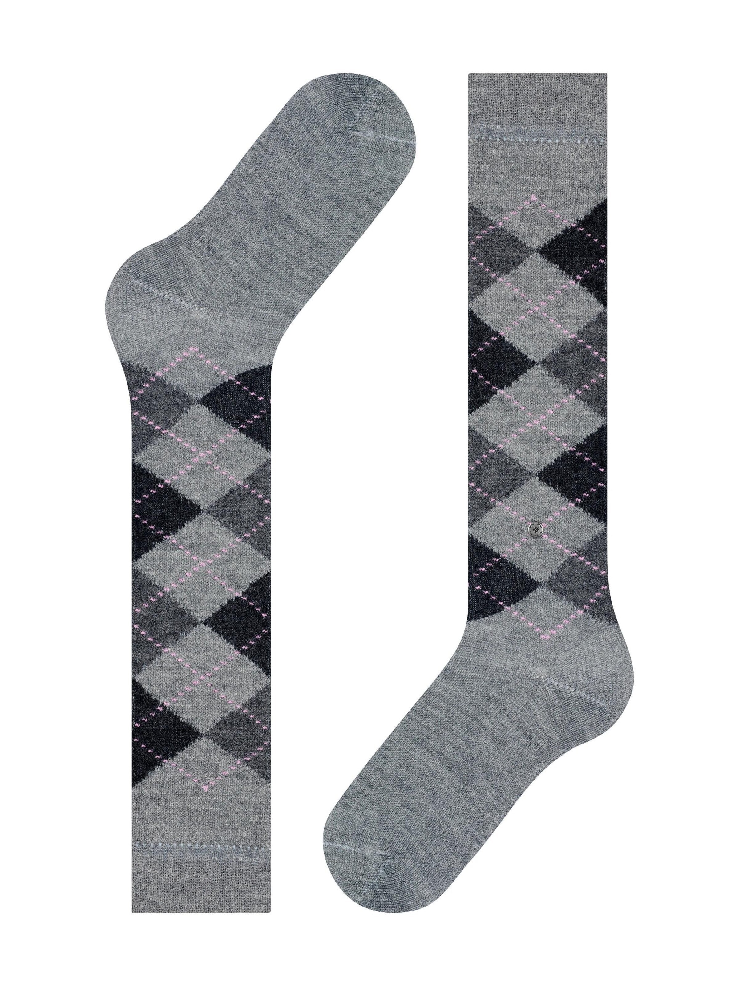 BURLINGTON Over the Knee Socks 'Whitby' in Grey