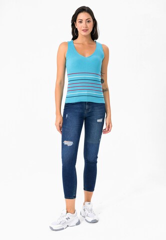 Felix Hardy Knitted Top in Blue