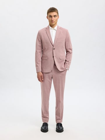 SELECTED HOMME Slim fit Pleated Pants 'SLHLIAM' in Pink