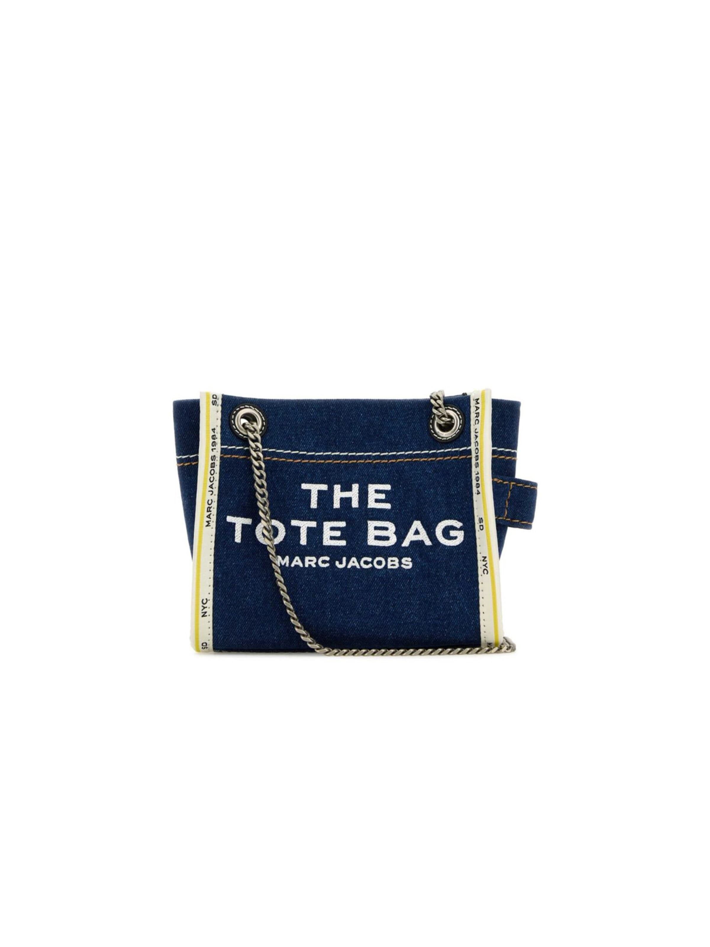 Sac à bandoulière 'The Denim Chain Crossbody Tote' Marc Jacobs en bleu : devant