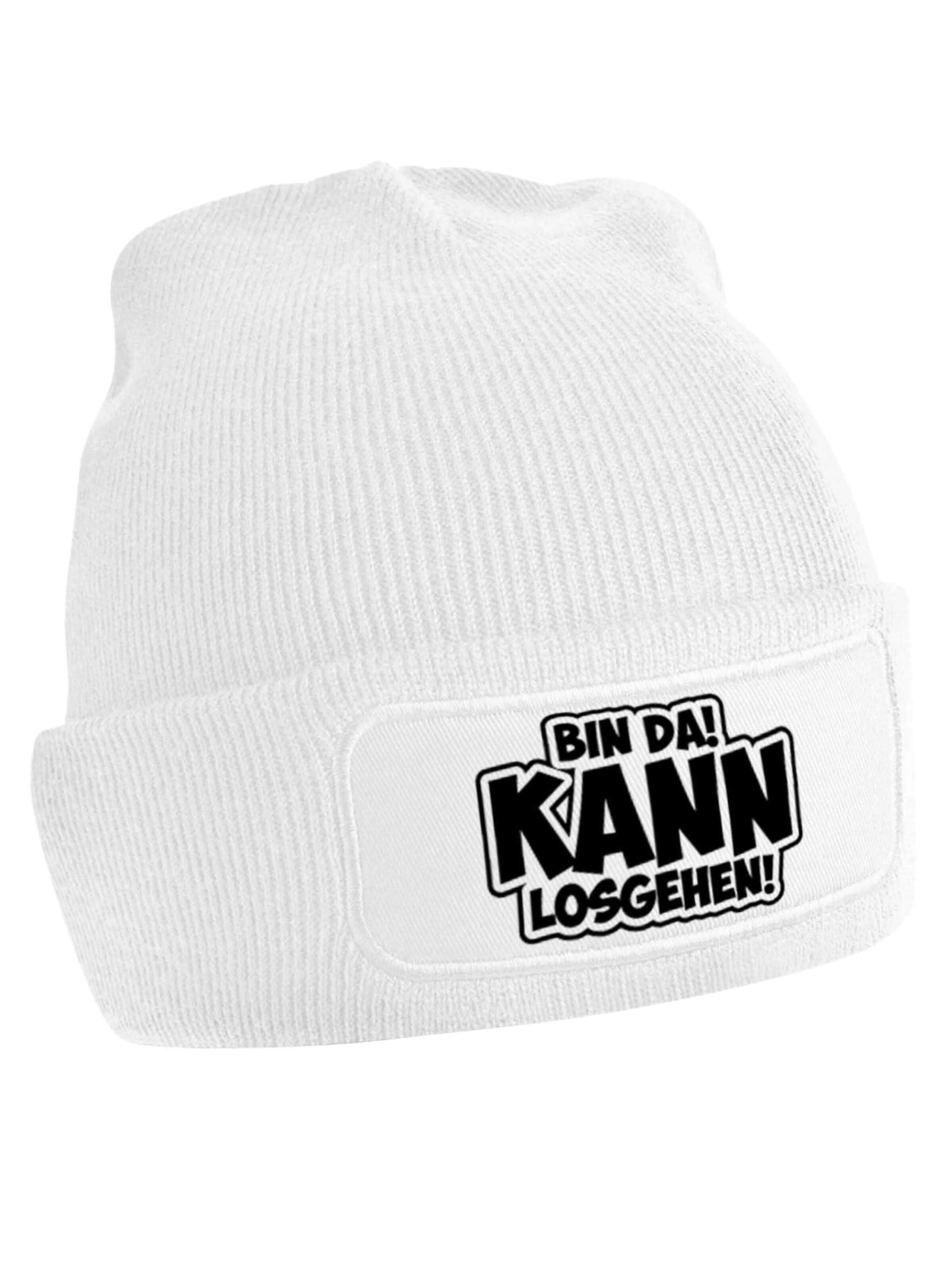 Youth Designz Beanie 'Bin da, kann losgehen' in White