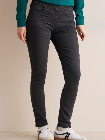 CECIL Slimfit Jeans 'Vicky' in Schwarz: Vorderseite