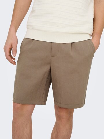 Only & Sons Regular Hose 'ONSWAKE' in Braun