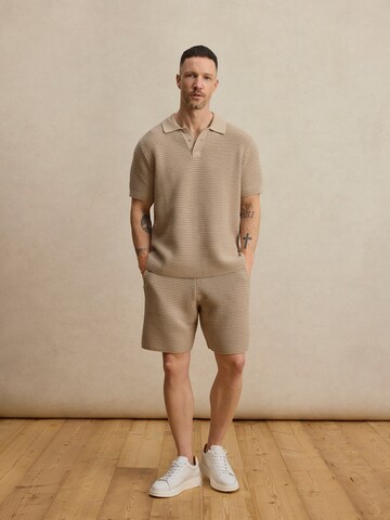 DAN FOX APPAREL Широка кройка Панталон 'Alex' в бежово