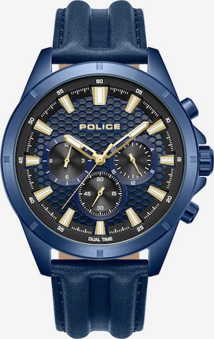 Montre à affichage analogique POLICE en bleu : devant