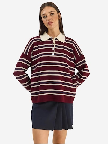 Pullover di Bianco Lucci in rosso: frontale