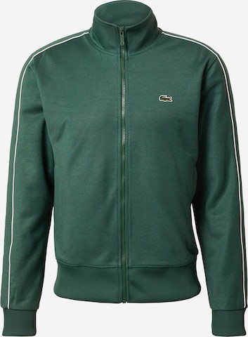 LACOSTE Zip-Up Hoodie in Green: front