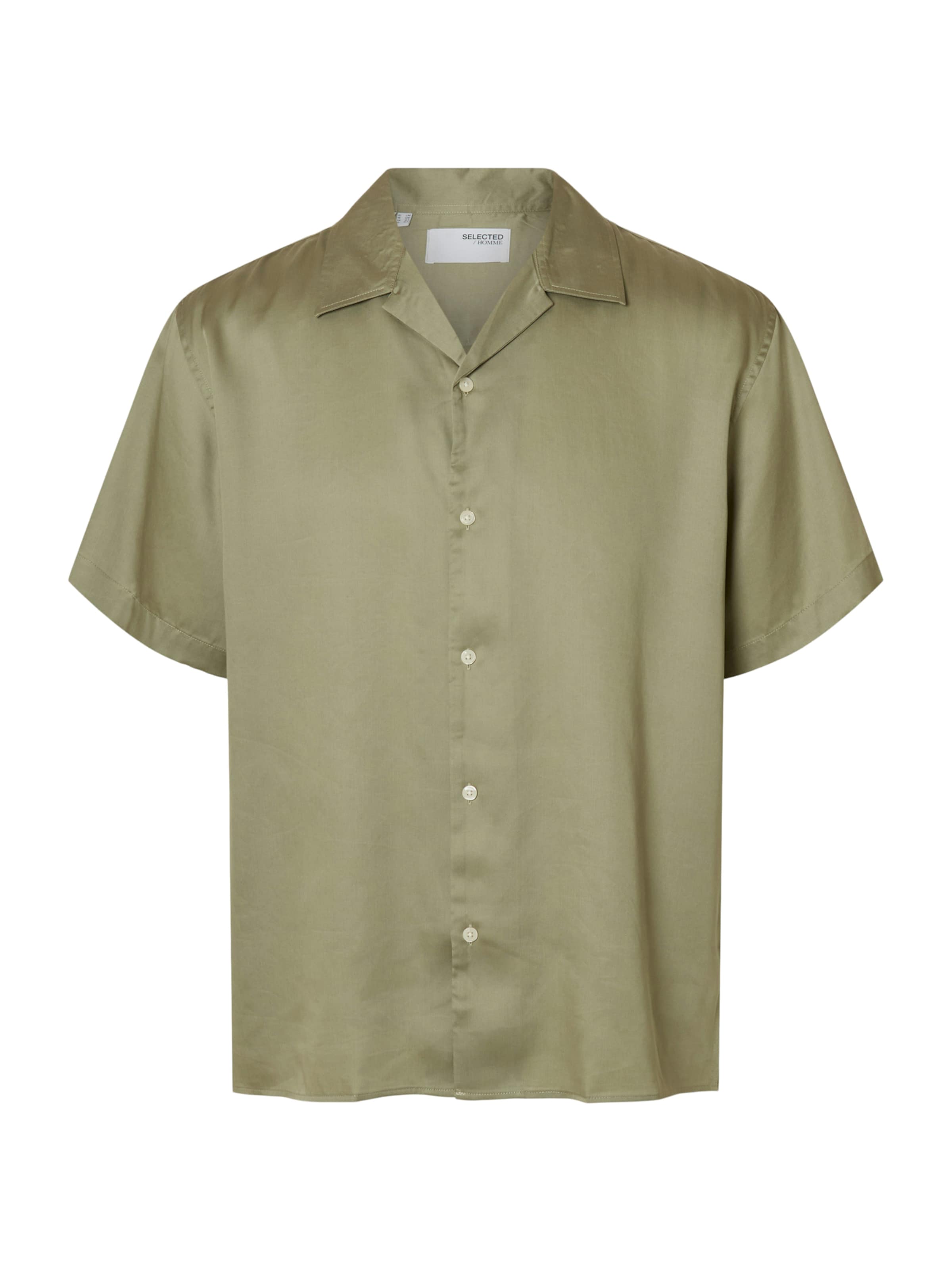 SELECTED Comfort Fit Риза 'SLHCHARLIE' в зелено: отпред