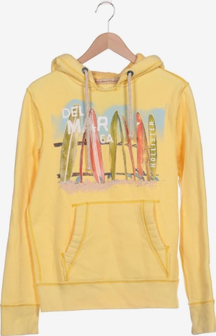 HOLLISTER Sweatshirt & Zip-Up Hoodie in S in Yellow: front