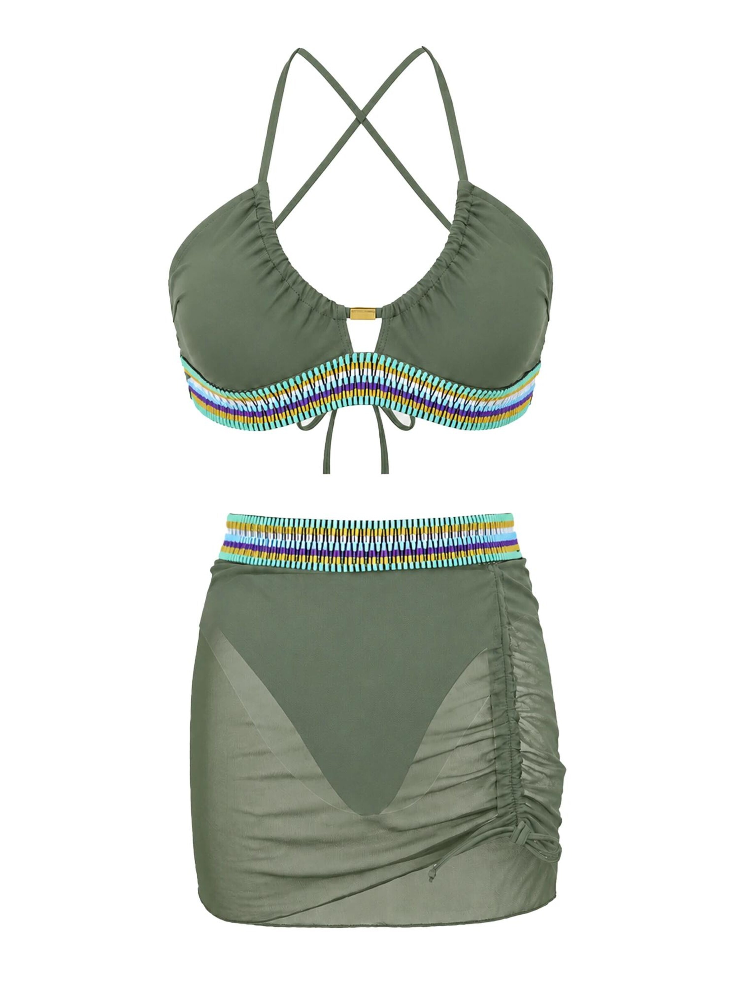 MEETWEE Klassiek Tankini in Groen