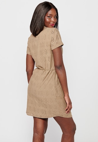 KOROSHI Shirt Dress in Brown