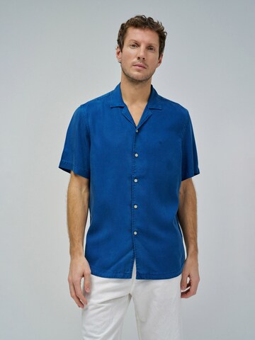 Salsa Jeans Regular fit Overhemd in Blauw: voorkant