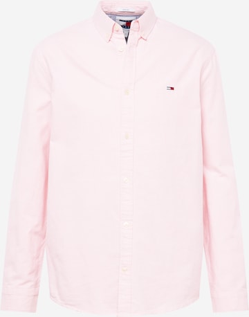 Coupe regular Chemise Tommy Jeans en rose : devant