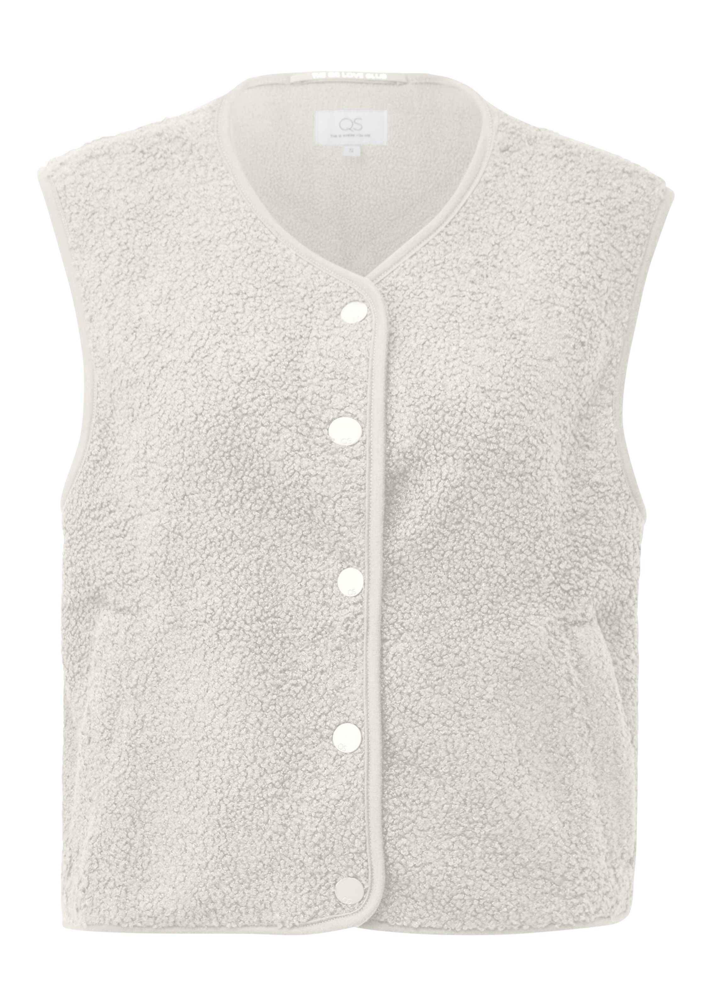 QS Gebreide bodywarmer in Beige: voorkant