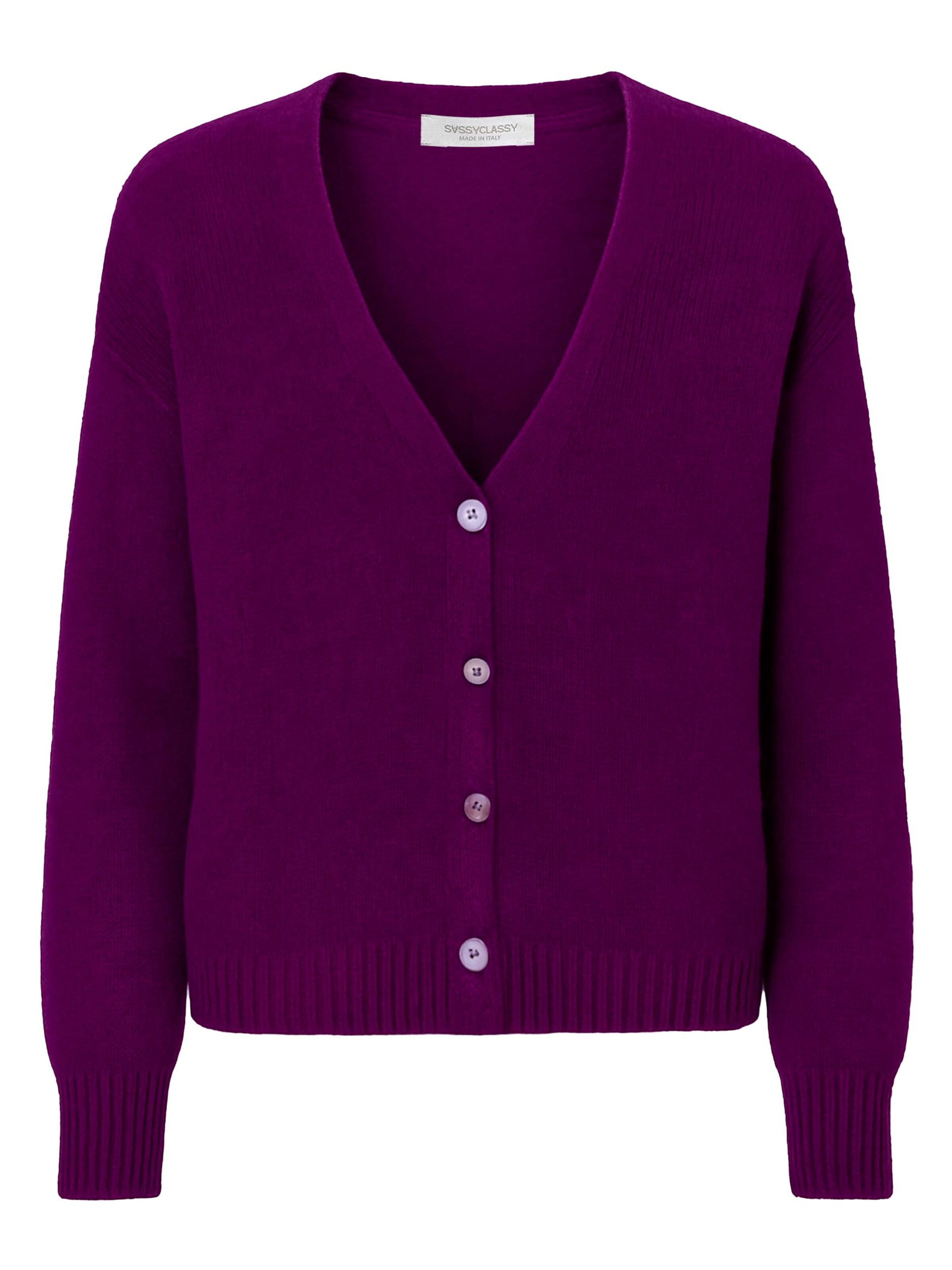 SASSYCLASSY Oversized Cardigan in Plum, Item view