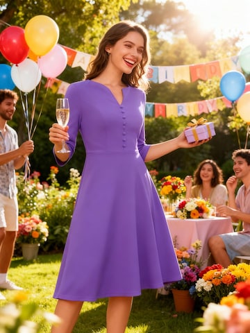 Zapaka Cocktail Dress in Purple