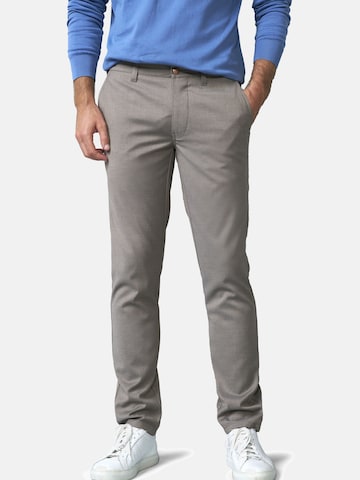 MEYER Slimfit Chinohose 'M5 Move 9-6196' in Grau: Vorderseite