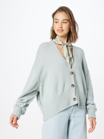 Free People Knit Cardigan 'FOUND MY FRIEND' in Blue: front