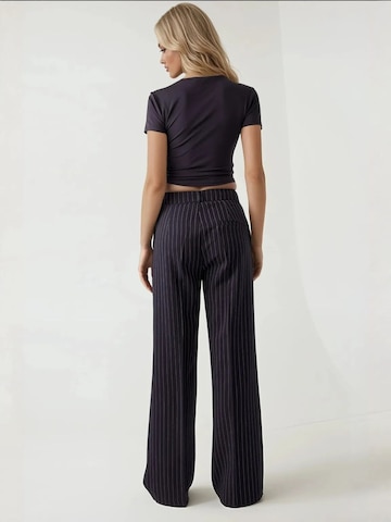 Hiccup Wide leg Trousers with creases in Blue