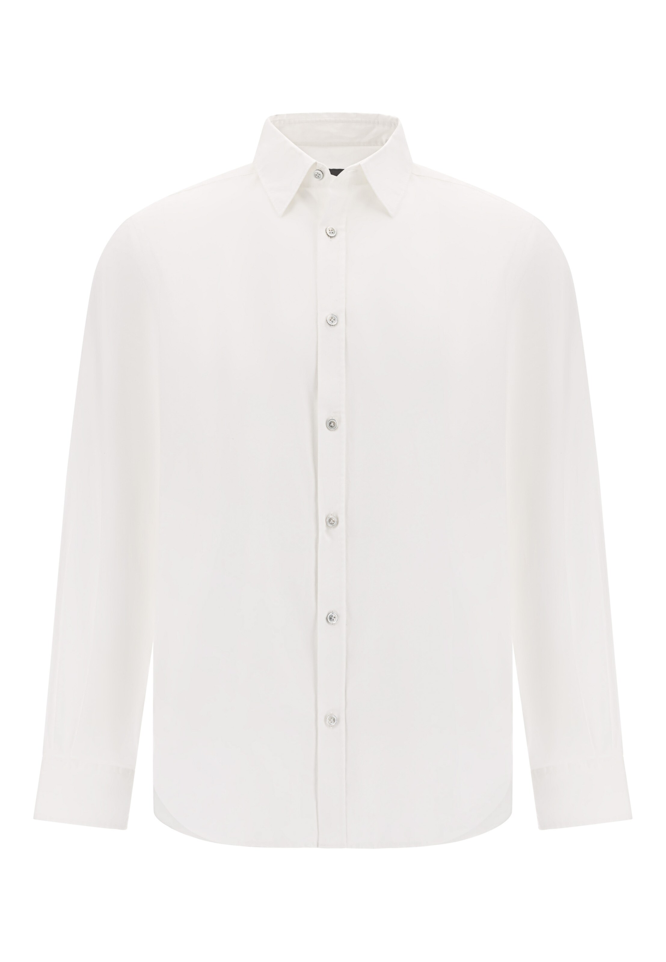 Boggi Milano Regular Fit Hemd in Weiß: Vorderseite