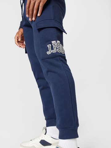 JACK & JONES - Tapered Calças cargo 'GORDON' em azul