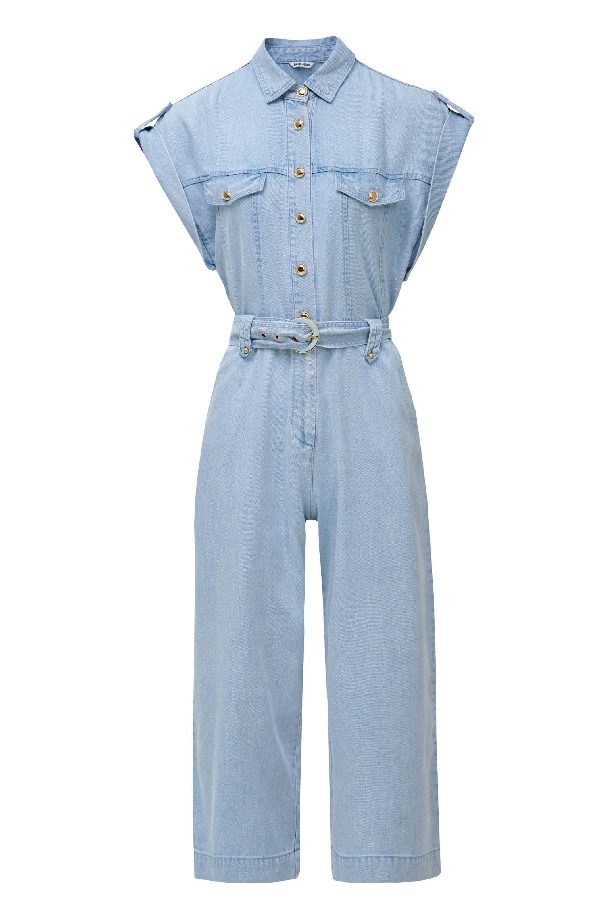 Salsa Jeans Jumpsuit in Blauw: voorkant