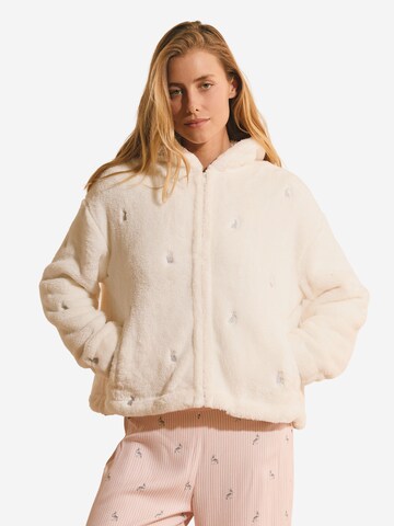 ETAM Fleece jas 'Bruno' in Beige: voorkant