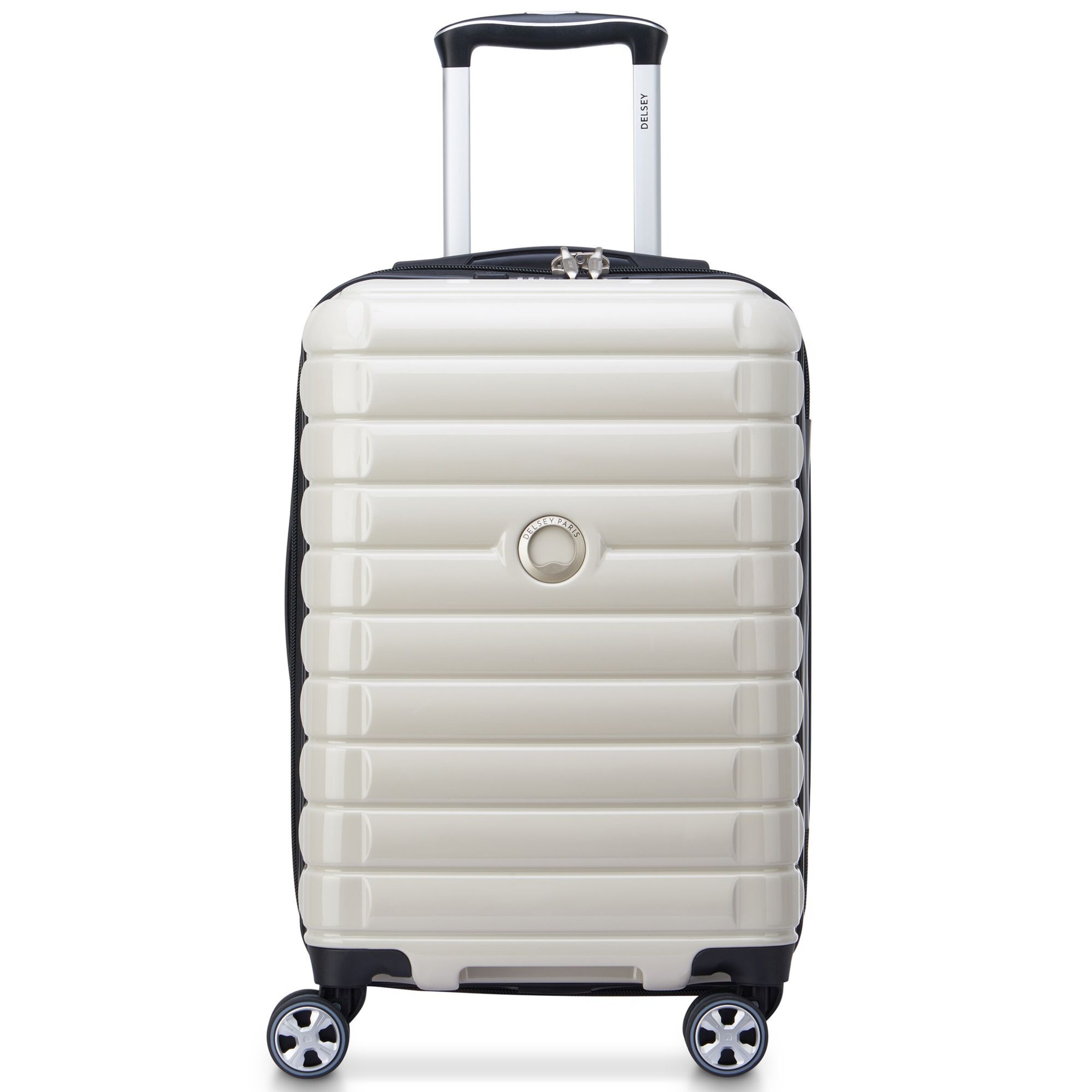 Trolley 'Shadow 5.0' di Delsey Paris in bianco: frontale