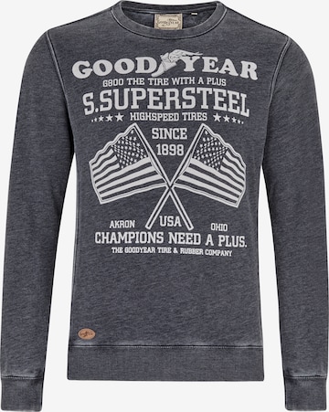 GOODYEAR Sweatshirt CEYLON mit auffälligem Front-Print in Grau: predná strana