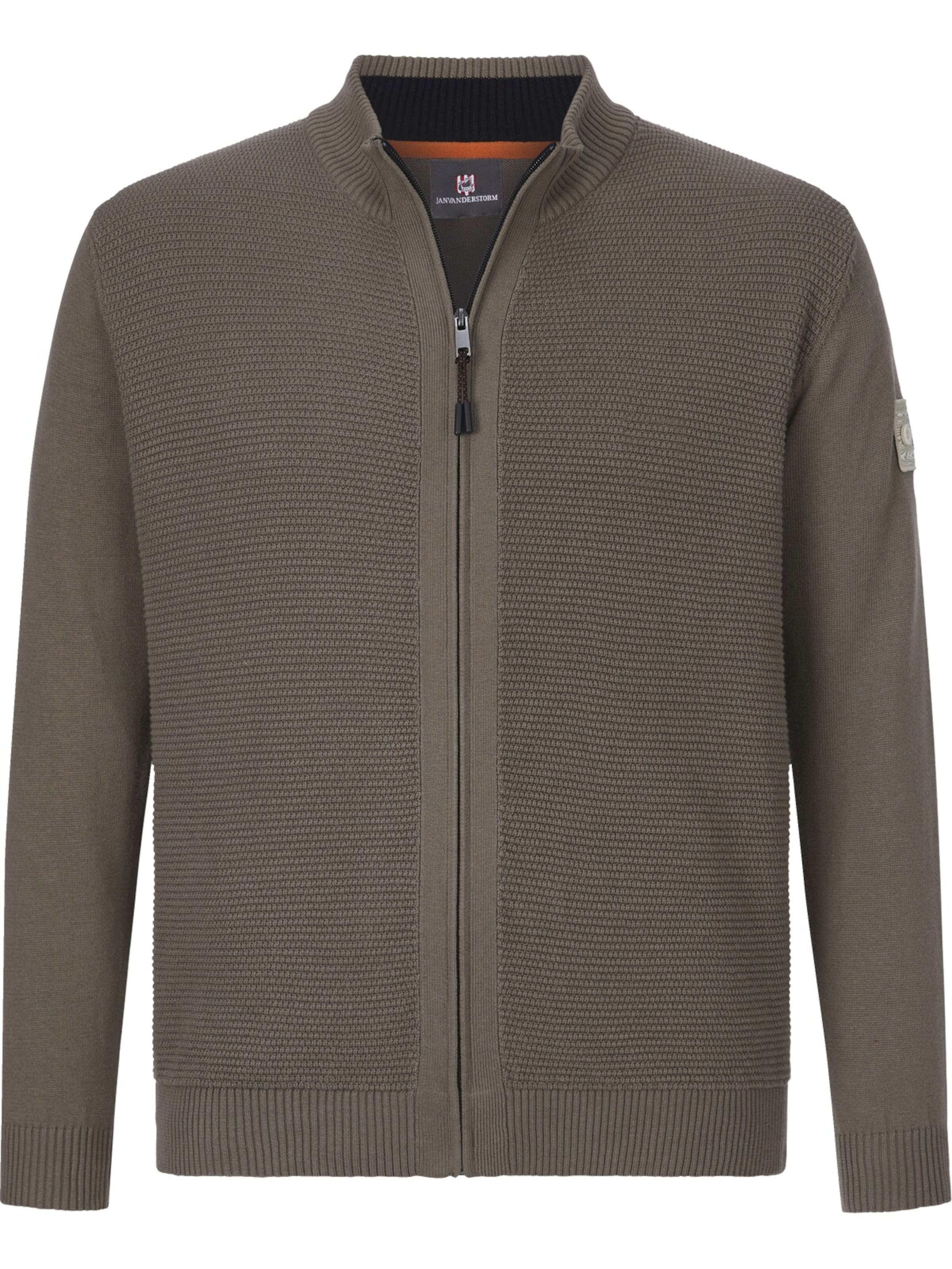 Jan Vanderstorm Strickjacke 'Thorskarvar' in Braun: Vorderseite