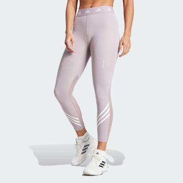 ADIDAS PERFORMANCE Skinny Παντελόνι φόρμας 'Techfit' σε λιλά: μπροστά