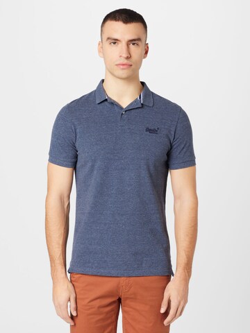 T-Shirt 'CLASSIC' Superdry en bleu : devant