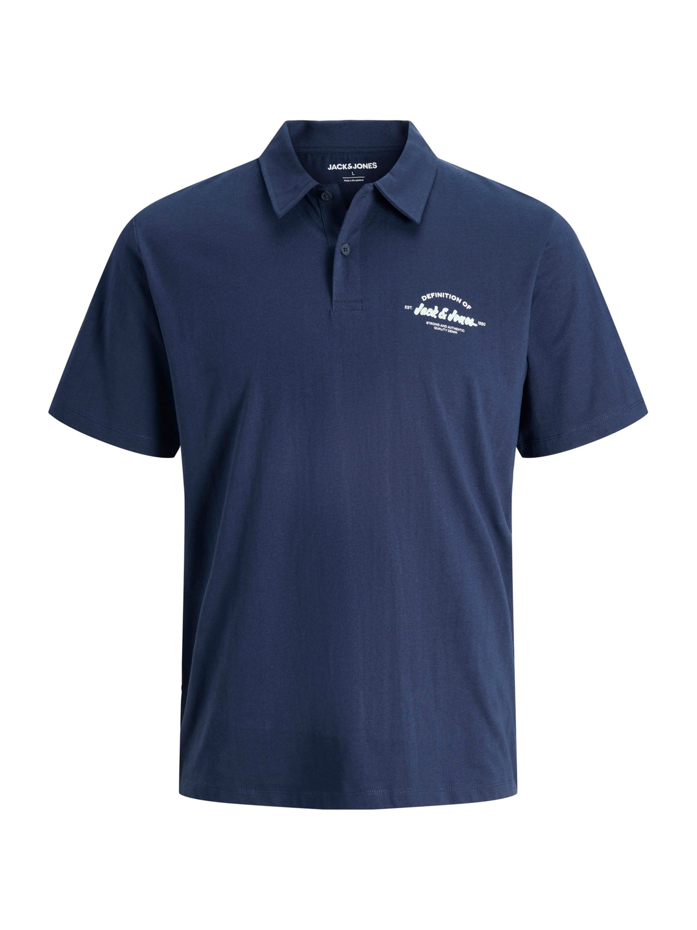 JACK & JONES T-Shirt 'JJBRANDON' en bleu marine / aqua / blanc, Vue avec produit