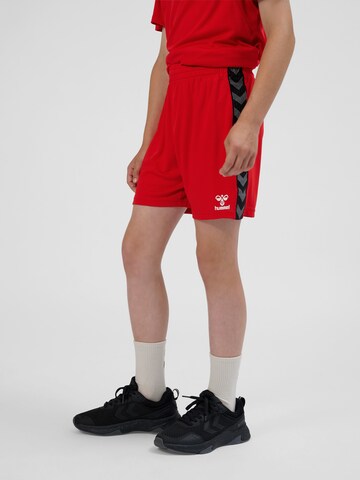 Regular Pantalon de sport 'Authentic PL' Hummel en rouge : devant