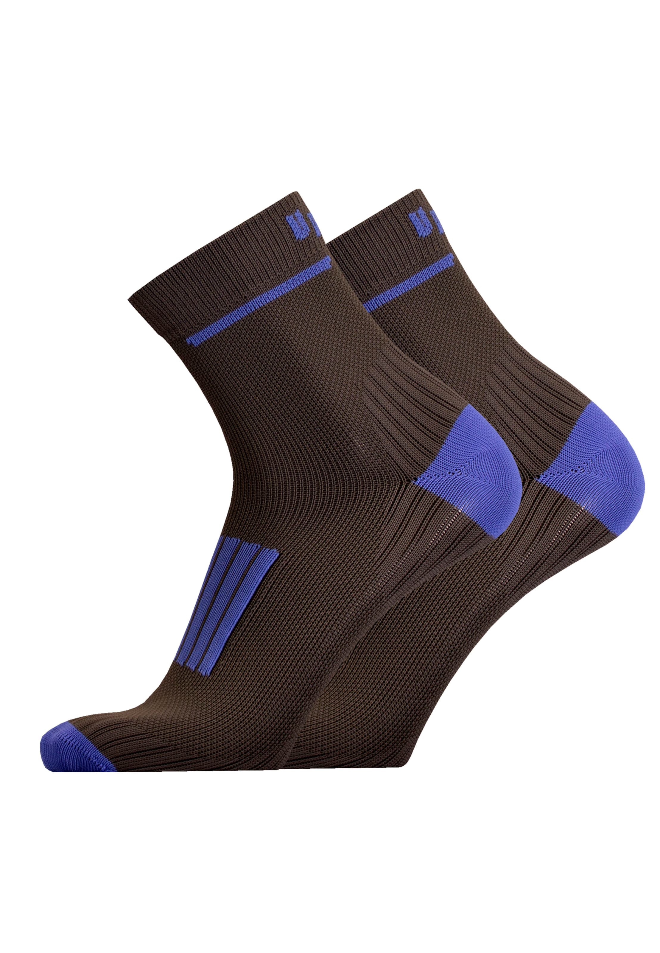 UphillSport Laufsocken 'FRONT' in Blau: Vorderseite