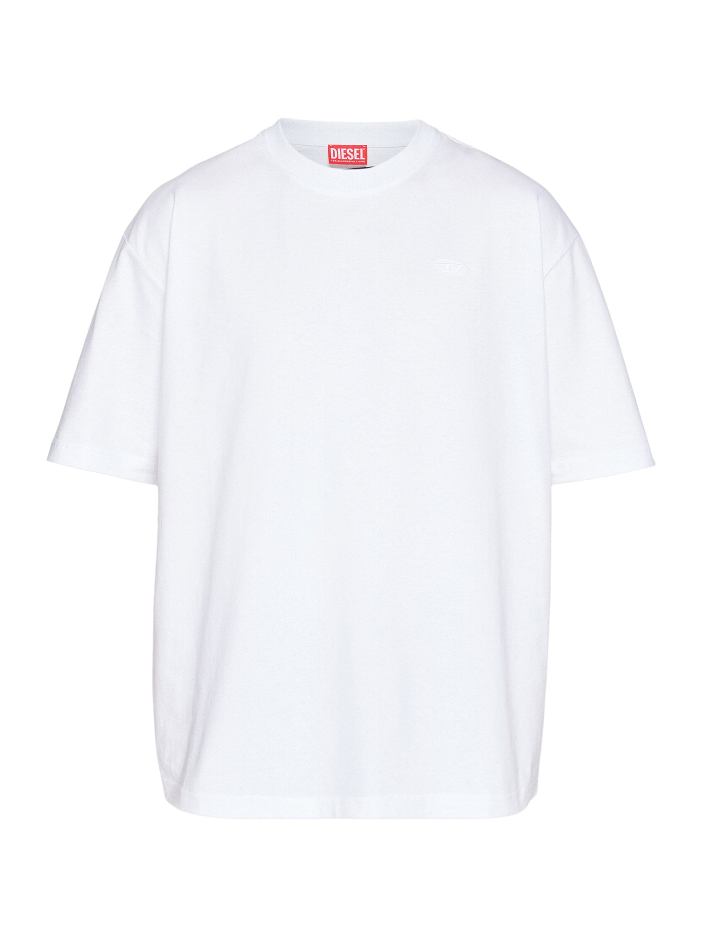 DIESEL Tričko 'BOGGY-MEGOVAL-D' – bílá: přední strana