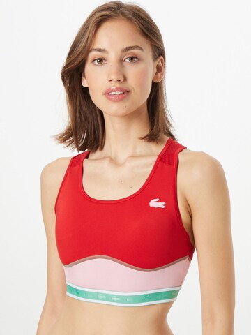 Lacoste Sport Bustier Športni nederček | rdeča barva: sprednja stran