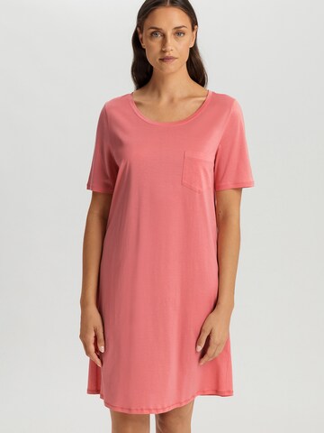 Hanro Nightgown ' Cotton Deluxe ' in Red: front