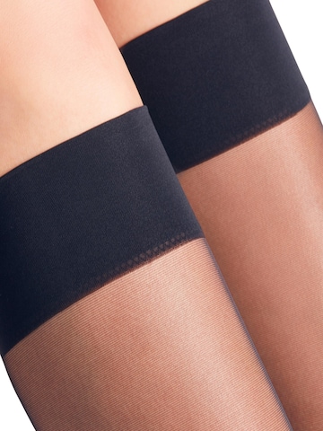 FALKE Knee High Socks 'Seidenglatt' in Blue