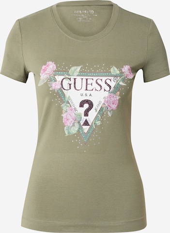 GUESS - Camiseta en verde: frente