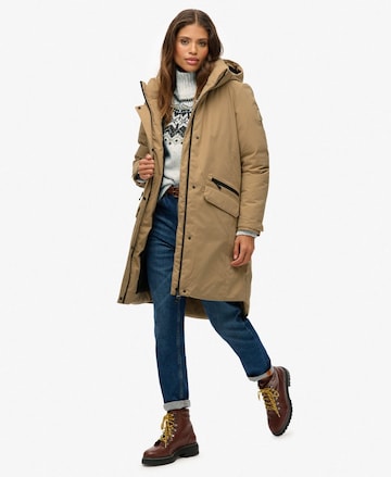 Superdry Winterparka 'City Fishtail' in Beige