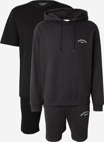 JACK & JONES Jogginganzug 'JJCOLLEGE' in Schwarz: Vorderseite