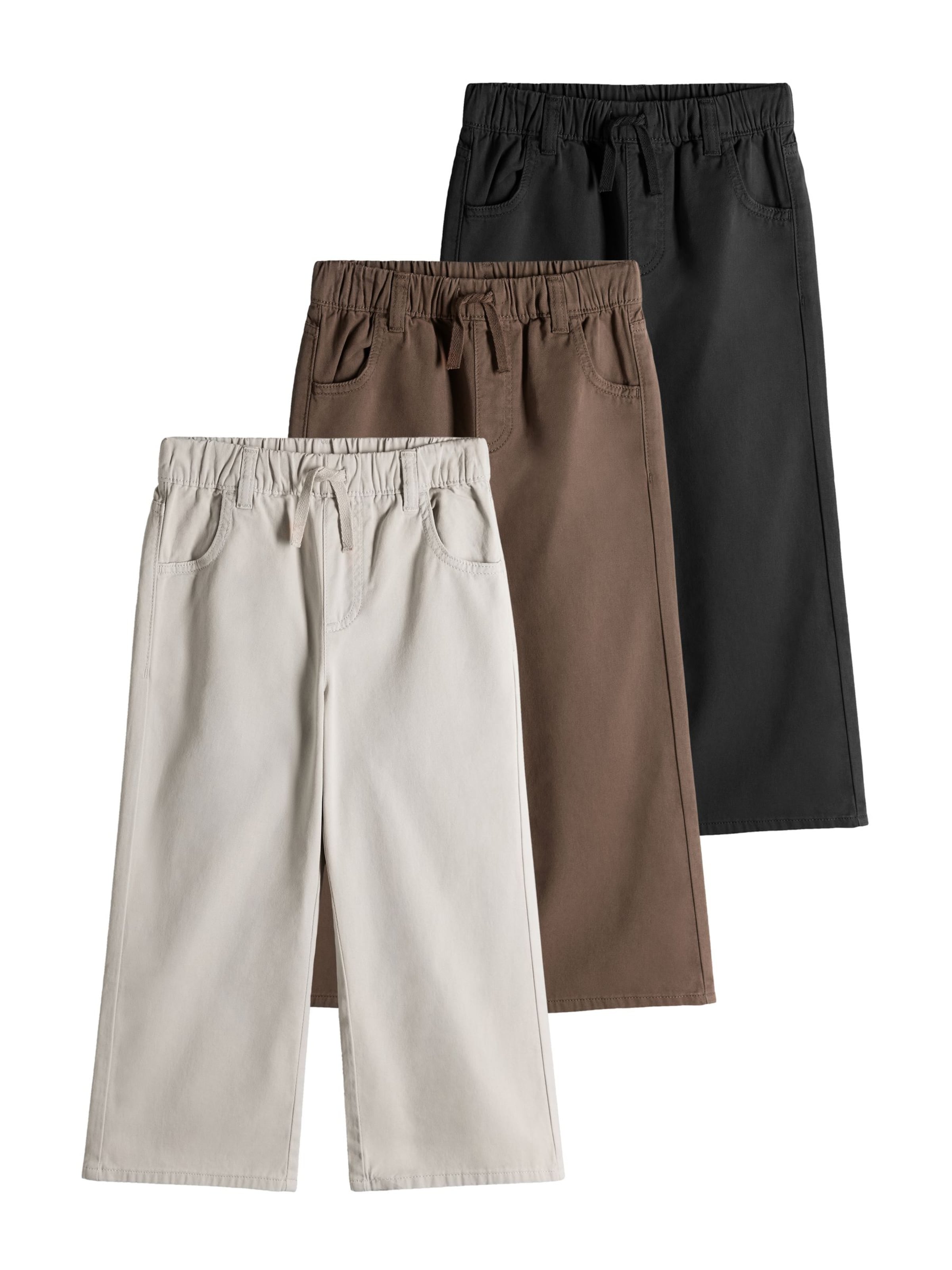 The Set Wide Leg Bukser i beige: forside