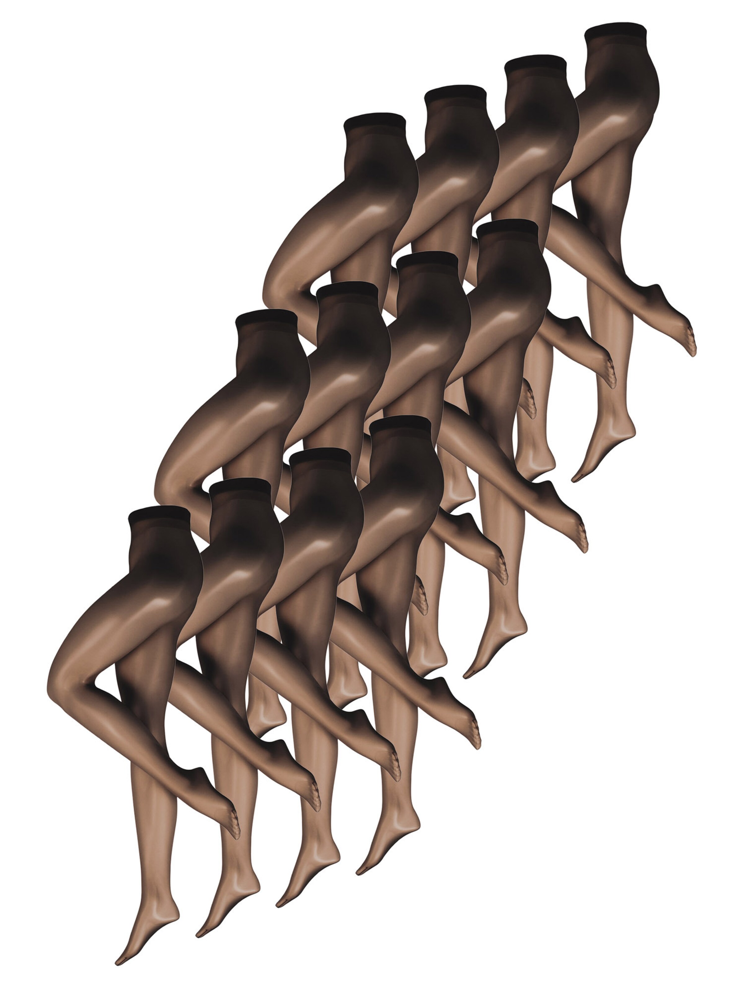 Nur Die Fijne panty ' Transparent 15 DEN ' in Zwart: voorkant