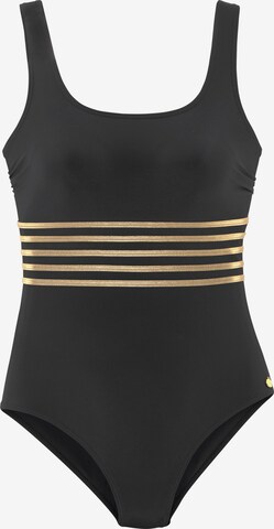 LASCANA Bustier Badeanzug in Schwarz: predná strana