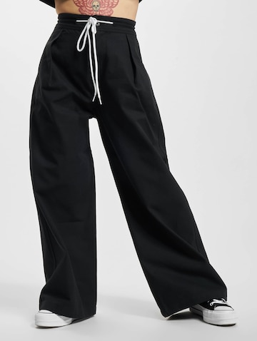 Wide leg Pantaloni sportivi di CONVERSE in nero: frontale